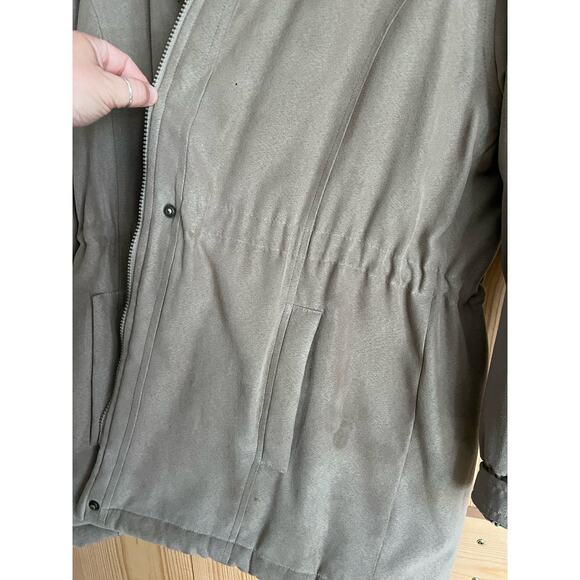 IZZI Collection Fox Fur Tan Hooded Women’s Winter Coat Size M - Picture 4 of 7